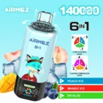 airmez 140k puffs 140000 6 in 1 vape pen mesh coil Salt Nicotine wholesale vape device