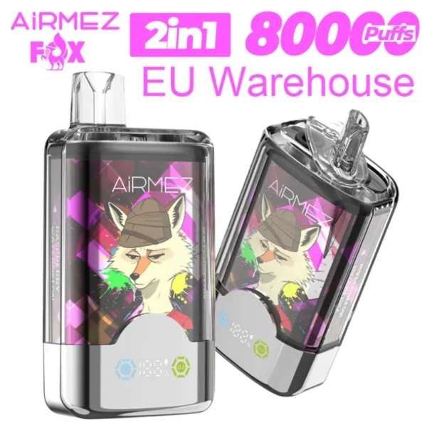 airmez 80000 puffs 80k fox 2 in 1 bulk order vape pen