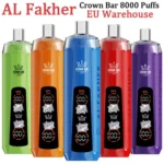 al fakher crown bar 8000 puffs 8k crystal vape 8000 puffs mesh coil nicotine flavor puffs