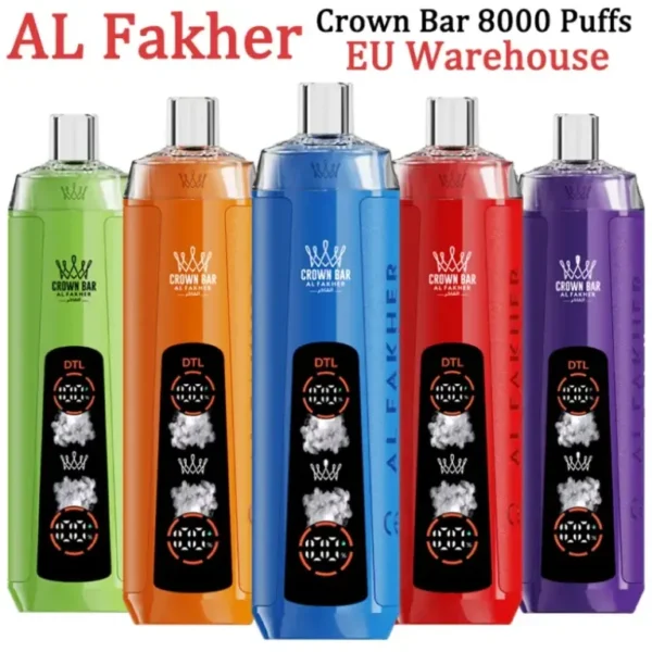 al fakher crown bar 8000 puffs 8k crystal vape 8000 puffs mesh coil nicotine flavor puffs