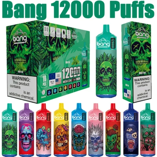 bang 12000 puffs 12k vape pen bulk order nicotine airflow puff