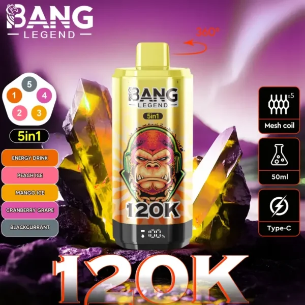 bang 120000 puffs 120k legend 5 in 1 120000 puffs e cigarette