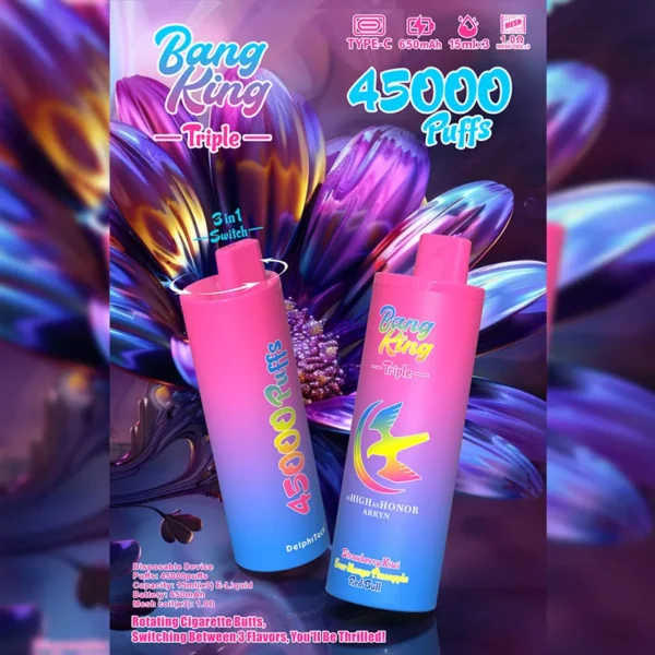 bang king 45000 3 in 1 triple flavors 45k vape pen battery bulk order puff