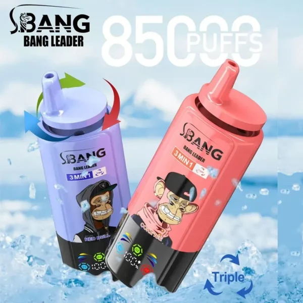 bang leader 85000 puffs triple flavors 3 in 1 Salt Nicotine airflow battery