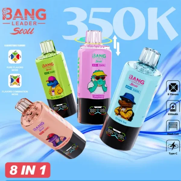 bang leader stoll 350k puffs 350000 8 in 1 rechargeable smooth hit 350k puffs