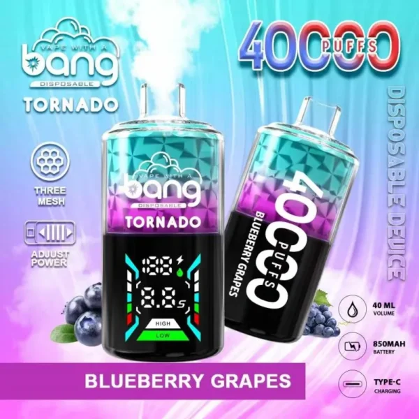 bang tornado 40000 puffs smart screen 40000 puffs vape device wholesale