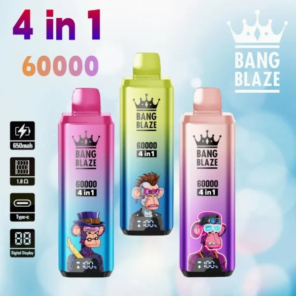 bangblaze 60k puffs triple 4 in 1 flavors 60000 puffs Salt Nicotine disposable vape
