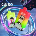 okso 60000 puffs 2 in 1 dual mesh coil battery vape pen rechargeable