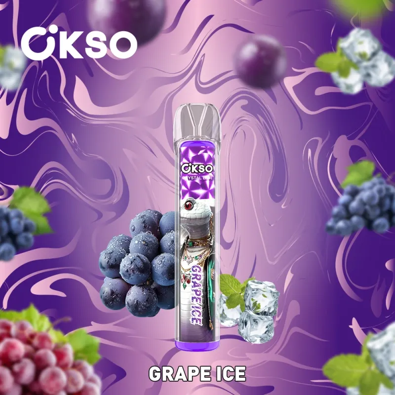 okso 800 puffs 2ml e liquid crystal bar vape pen rechargeable puffs nicotine battery