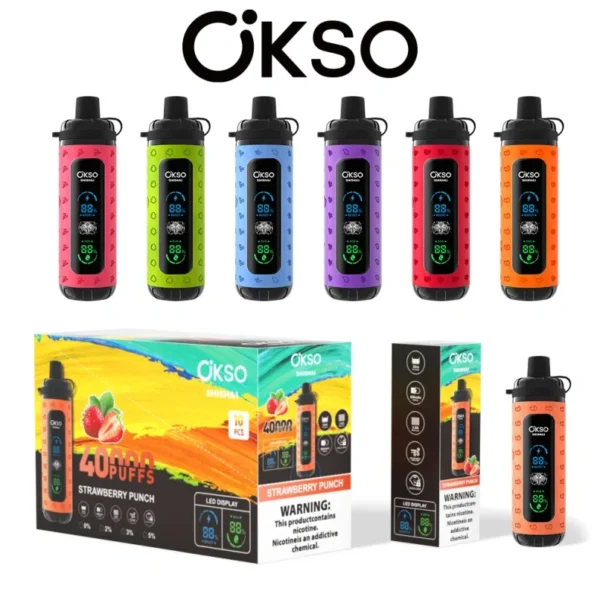 okso shisha max 40000 puffs led display puff rechargeable china