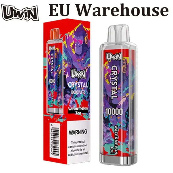 uwin 10000 puffs crystal vape device disposable vape e cigarette smooth hit puff