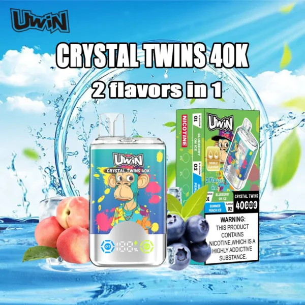uwin crystal twins 40000 40k airflow disposable vape rechargeable