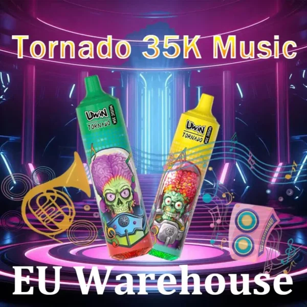 uwin randm tornado 35000 puffs 35k music beat vape device pod system