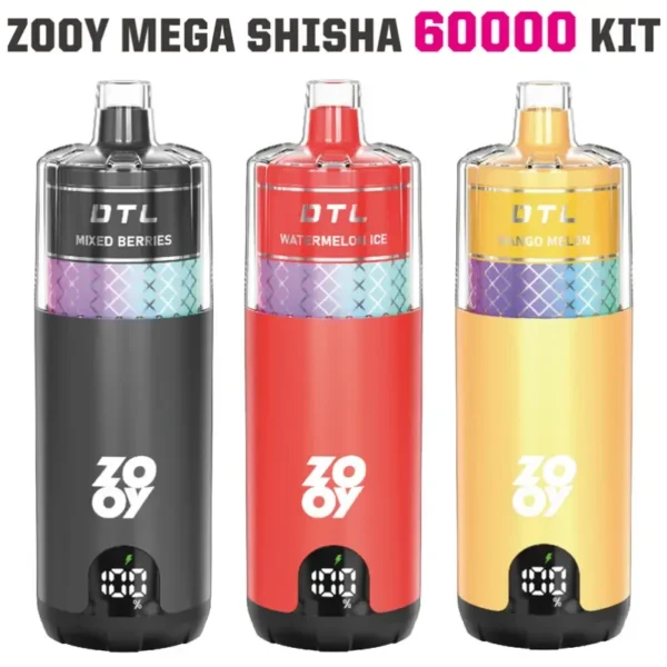 zooy 60k 60000 mega shisha kit dtl vape device vape pen pod system puff