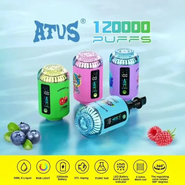 atvs 120k puffs shisha hookah china wholesale disposable vape bulk order mesh coil
