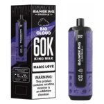 bang king shisha 60000 puffs 60k pod system smooth hit vape device puffs