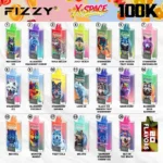 fizzy 100k 10000 x space puffs flavor vape device Salt Nicotine