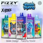 fizzy 100k 10000 x space rechargeable disposable vape wholesale
