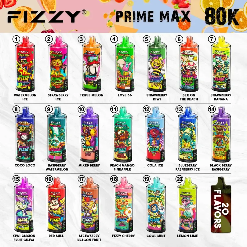 Fizzy 80K flavor lineup