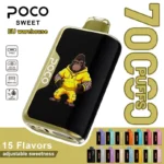 poco sweet 70000 puffs 70k smooth hit Salt Nicotine mesh coil nicotine puff