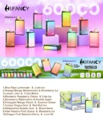 hifancy 60000 puffs 60k twins max double flavors vape device Salt Nicotine vape pen bulk order
