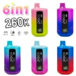 poco 260k puffs 6 in 1 260000 rechargeable disposable vape bulk order