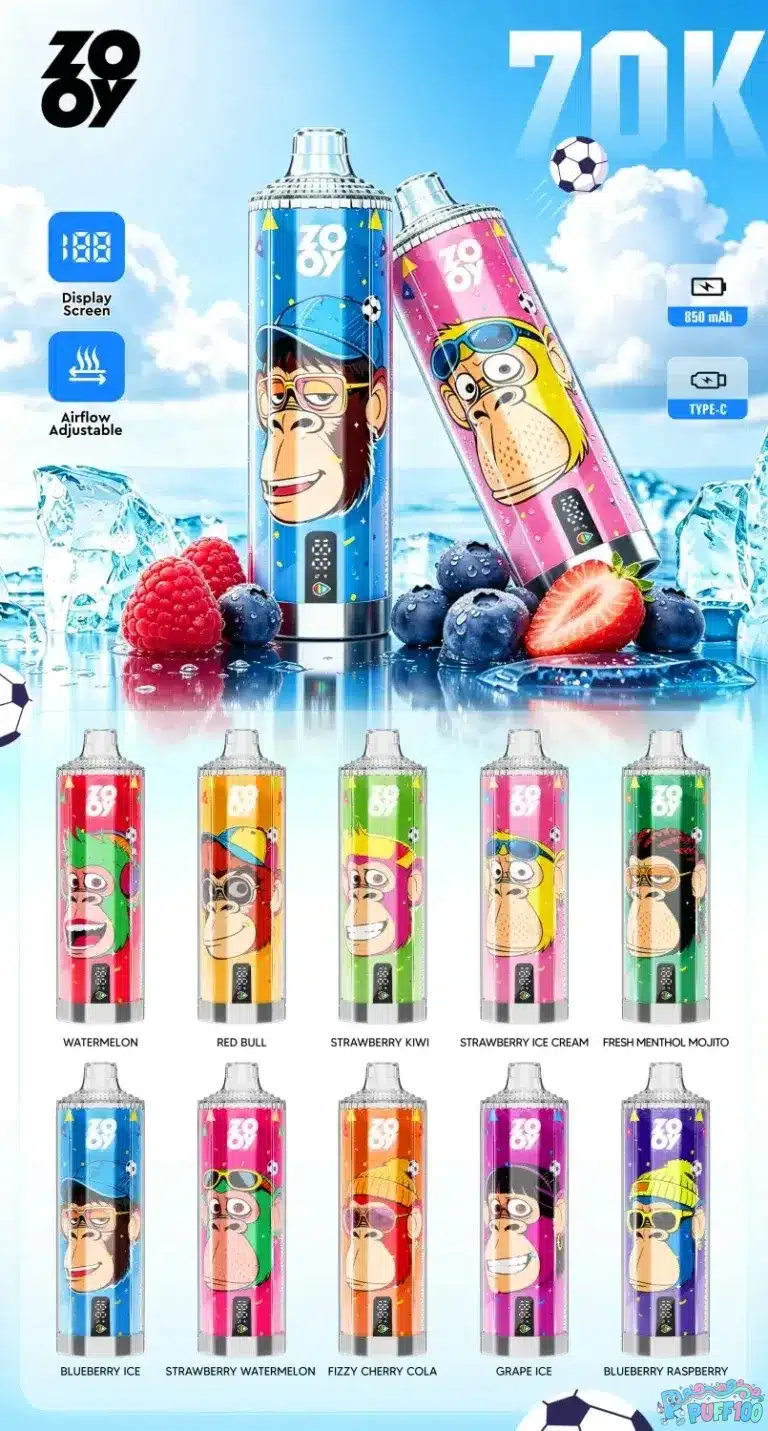 Zooy vape-smaken: kleurrijke vruchten